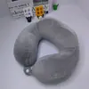 Almofada em Formato de U de Espuma de Memória para Suporte da Coluna Cervical, Travesseiro de Pescoço para Viagem Transfronteiriça com Logotipo Personalizado