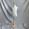 Adereços de Modelo Infantil, Manequim de Meio Corpo Coberto com Tecido, Alfinetável, para Exibição em Loja de Roupas Infantis, Manequim de Corte de Vestuário, Espuma