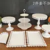 Juego de soporte para pasteles de hierro estilo europeo, tienda de postres minimalista moderna, decoración de bodas, soporte para aperitivos, accesorios de baile para fiestas de cócteles
