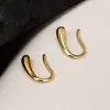 E3009 Brincos minimalistas estilo coreano em prata de lei S925, brilhantes, em formato de gota d'água para mulheres, brincos geométricos versáteis e da moda