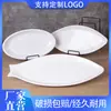 Melamina imitación porcelana plato grande para pescado plato grande con forma de pez de alta gama plato ovalado grande comercial estanque grande de peces asiento de hotel plato de hotel