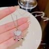Collar de Acero de Titanio con Corazón de Amor de Moda que No se Desvanece para Mujer Diseño de Joyería Nicho de Verano Colgante Cadena Clavicular de Alta Gama Venta al por Mayor