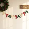Exclusivo para ventas transfronterizas: Guirnalda de fieltro navideña con renos, copos de nieve, cuentas de madera, banderines con letras, pancarta, decoración para chimenea, envío OEM disponible