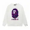 Marca de moda transfronteriza de comercio exterior BAPE sudadera con capucha de punto para hombre, otoño e invierno, manga larga, estampado de letras, holgada, cuello redondo