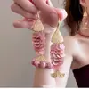 Pendientes de Escamas de Pez Rosa Dorado Retro Francés, Lujo Accesible, Exquisitos, Modernos, Creativos, Únicos y Elegantes Pendientes para Mujer