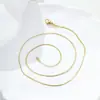 Xuping Corrente Simples para o Dia a Dia Fácil de Combinar Fecho Lagosta Corrente Lisa Aço Inoxidável Cor 14k Colar Clássico Fashion Corrente Osso de Cobra