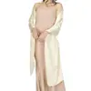 Xale de Cetim Seda Casamento Vestido de Noite Feminino Lenço Casamento Feminino Festa Elegante Xale de Tecido Macio