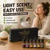 Comercio electrónico transfronterizo: Difusor de aceite esencial de fragancia soluble en aceite, vela de cera de parafina y juego de seis piezas de aromaterapia para uso en interiores, con todas las instrucciones en inglés