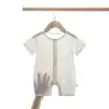 Roupas de Bebê para o Verão Macacão Curto de Manga Curta Shorts Estilo Ultra Fino Macacão de Engatinhar Aberto na Frente Roupa de Verão Sem Costura Roupa para Ar Condicionado