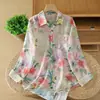 Foto real de camisa floral estilo resort de Lyocell para mujer, camisa exterior fina para otoño de 2026