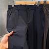 Pantalones Casuales Deportivos para Exterior de Seda de Hielo con Elasticidad en Cuatro Direcciones para Hombre, Verano, Delgados, Rectos, para Jóvenes y Mediana Edad, Nuevo Estilo 2025