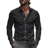 Camisa de Hombre a Cuadros y Rayas Primavera Un Botón Diseño de Solapa 2025 Ligera Corte Holgado Moda