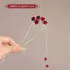 Horquilla China en Forma de U Súper de Hada, Nueva Horquilla Doble de Perlas en Forma de U Estilo Chino, Accesorio para el Cabello Hanfu Estilo Antiguo, Horquilla Simple y de Alta Gama para Mujeres