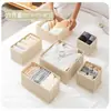 Caja de almacenamiento no tejida transfronteriza calcetines sujetador ropa interior estilo cajón juego de seis piezas juego caja de almacenamiento plegable