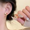 Pendientes pequeños de mariposa coloridos esmaltados vintage para mujer, accesorios de verano de moda estilo hada celebridad de internet