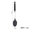 Espátula de silicona de grado alimenticio de acero inoxidable 304 resistente a altas temperaturas espátula para el hogar cuchara para sopa pala para freír con fugas grandes juego de cinco piezas para utensilios de cocina
