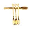 Pala Metálica Pequeña Multicolor de 80 mm Dorada, Plateada, Cobre, Hierro para Tabaco, Cucharita para Medicina, Frasco de Rapé, Cucharita para Tabaco, Cucharita Pequeña para Medicina para Colección y Conmemoración