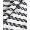 Seco y Refrescante Secuencia de Tejido Alma Marina Algodón Rayón Textura de Bambú Estilo Francés Cuello Redondo Rayas Manga Corta Camiseta de Punto para Mujer Verano