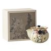 Roca Mineral Blanco Aroma Gatito Marea Floral Tetera Cerámica Portátil para Hogar Preparación Personal de Té Filtro Tetera Individual Set de Té Kung Fu