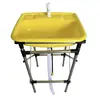 Lavabo Temporal para Sitios de Construcción, Lavabo de Plástico Sencillo para Lavar Verduras, Lavabo Portátil con Base