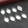 Gema do Tempo 10x 14mm Diâmetro Interno 1.3g Oval Dupla Suspensão Base de Pingente de Liga Acessórios Base DIY para Joias