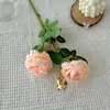 Flor artificial de peonía de alta calidad adornos de flores artificiales rosa mesa de sala de estar mobiliario decoración del hogar accesorios de fotografía