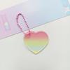 Placa Coo de Gradiente Sniffing Alta Transparencia Amor ins Hermosa Tarjeta Coo Acrílico Disco Pequeño Decorativo Llavero Colgante DIY