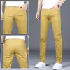 Pantalones casuales de otoño de Hong Kong para hombre, corte slim, pierna recta, modernos, de alta gama, versátiles, pantalones largos de negocios casual de moda