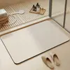 Alfombra de Piso para Baño, Alfombra Absorbente de Barro Diatómico para Baño, Felpudo para Puerta de Baño, Alfombra Antideslizante para Lavado de Manos en Baño/Inodoro