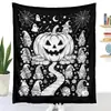 Manta para colorir DIY transfronteiriça, manta de rabiscos de Halloween, manta criativa personalizada, manta de cores