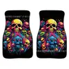 Alfombrillas Protectoras de Suelo para Coche con Estampado Creativo de Calavera, Terciopelo de Cristal, Resistentes a las Manchas y de Fácil Cuidado, Alfombrillas Decorativas para Coche Disponibles para Venta al por Mayor