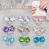 Explosiones nuevo taladro puntiagudo de forma especial 8mm transparente súper flash decoración de uñas polvo de cristal a través del fondo del taladro# como joyería para uñas