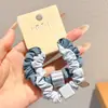 Elástico de Cabelo de Flor de Tricô Infantil para Meninas com Cabeça de Bola, Scrunchie Intestino Grosso, Elástico de Cabelo para Rabo de Cavalo Estilo Floresta, Acessórios de Cabelo Doces para Meninas