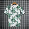 Camiseta de manga corta de seda helada para hombre, diseño de nicho de verano, moderna, a la moda, personalizada, de secado rápido, cuello redondo, venta al por mayor