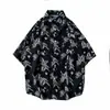 Camisa Hawaiana Floral de Verano para Hombre, Camisa de Algodón Retro de Manga Corta para Hombres y Mujeres, Tops Sueltos de Viaje para Parejas