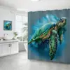 Comercio Electrónico Transfronterizo Suministro Directo Delfín Estrella de Mar Caballito de Mar Concha Tortuga Cortina de Ducha Baño de Playa Prueba de Humedad Prueba de Moho Impermeable Aislamiento