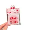 Pegatinas para Uñas de Dibujos Animados Kt Cat para Niños, Rojas, para Niñas Pequeñas, Pegatinas de Uñas Artísticas, Pegamento de Gelatina, Removibles, Adecuadas para Edades de 3 a 6