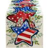 4 de Julio Día de la Independencia Camino de Mesa Transfronterizo Caliente Flor Mariposa Mesa de Comedor Mesa de Café Decorativo Antideslizante Lino Camino de Mesa