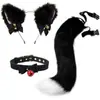 Cosplay Orejas de Gato Aro para el Cabello Accesorios de Cola de Gato Hechos a Mano Lindo Gato Madre Animal Oreja Accesorios para el Cabello Accesorios de Cola de Animal Traje
