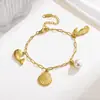 Pulseira de Aço Inoxidável Série Marinha Estrela do Mar Concha Peixe Venda Quente Transfronteiriça Estilo Casual de Verão Joias da Moda Que Não Desbotam
