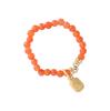 Anillo de Cuentas de Ágata Roja del Sur de Plata Esterlina 925 para Mujer, Simple, Cuerda Elastoelástica, Estilo Chino Nuevo, Estilo Nacional, Anillo J0473