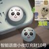 Atacado de fábrica inteligência artificial voz luz noturna dos desenhos animados controle de voz led luz de voz mini USB controle de luz pequena