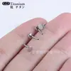 Aleación de Titanio F136 Base para Stud de Hueso de Oreja con Rosca Interna y Diente Largo Base Plana para Stud de Labio de Titanio G23 Accesorios para Piercing de Barra Plana