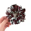 Scrunchie Floral Color Block, Estilo Vintage Elegante, Elástico de Cabelo da Moda, Acessório de Cabelo com Elástico de Alta Elasticidade