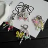 Novo pingente de borboleta e tulipa com contas ins design criativo capa de fone de ouvido chaveiro decoração de bolsa
