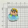 Dibujo Animado Anime Lindo Flotador Crayon Shin-Chan Broche Pareja Creativo Aspecto de Alta Calidad Estudiante Mochila Decoración Corazón de Niña