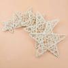 Estrella de Cinco Puntas de Ratán Navideño Decoración de Festival Mori Pastoral Jardín de Niños diy Hecho a Mano Flor Eterna Colgante para Coche Anillo de Ratán