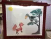 Adereços de Teatro de Sombras, Suporte de Cortina para Teatro de Sombras Infantil, Adereços para Suporte de Pano de Projeção Artesanal Infantil, Mãos de Sombras