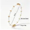 Fabricante de Fechos Pulseira de Aço Titânio para Mulheres, Pulseira de Aço Inoxidável com Toque de Luxo, Não Desbota, Cor Dourada com Diamantes, Atacado Transfronteiriço Europeu e Americano