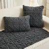 Cojín de Sofá Antideslizante Engrosado, Diseño Sencillo, Cojín de Asiento de Felpa de Fila Recta para Otoño e Invierno, Nuevo Modelo de Comercio Exterior